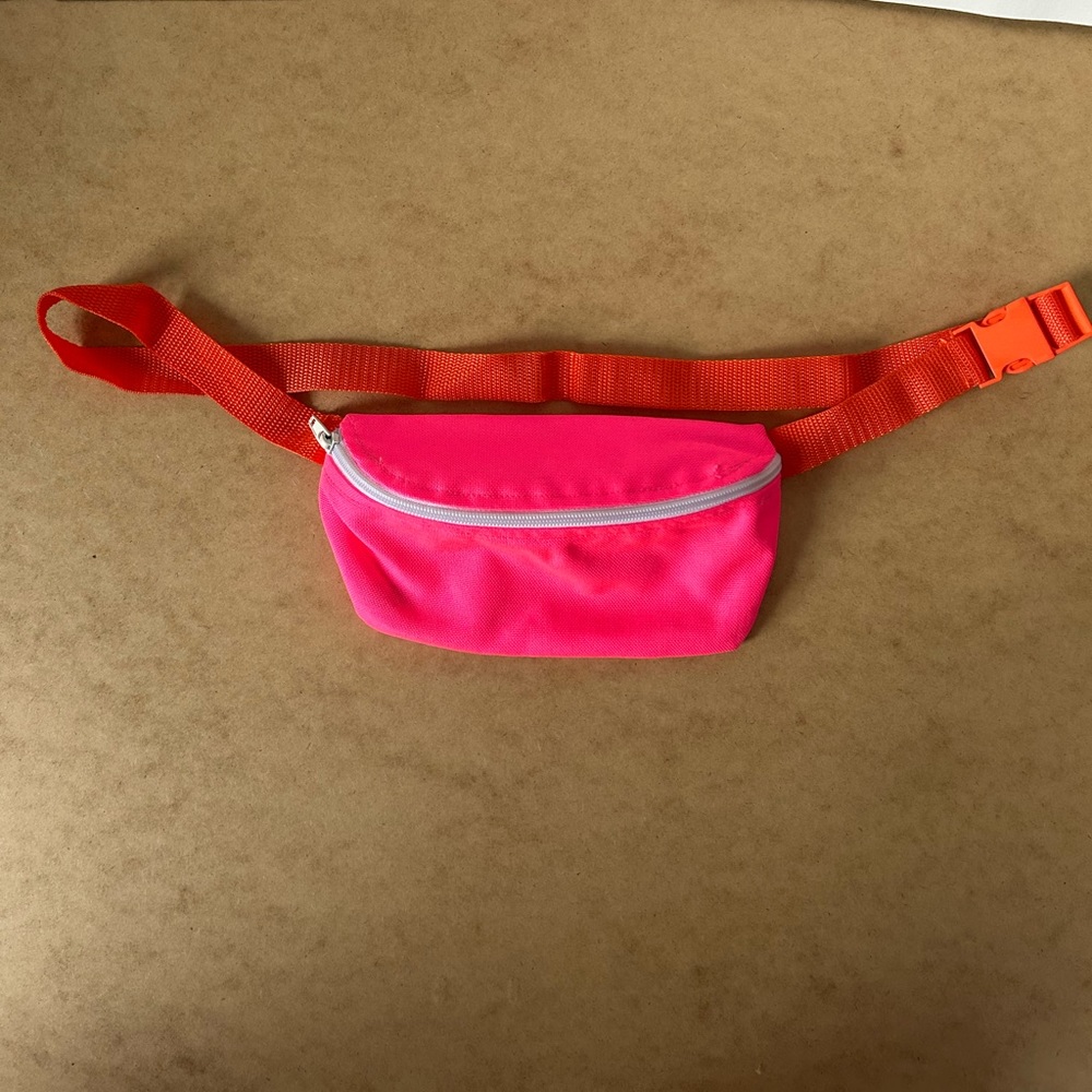 American Apparel fanny waist pack neon orange and pink